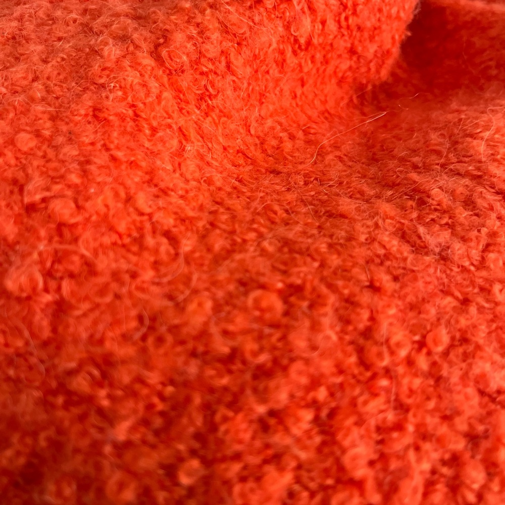 Sweaty Betty Vibrant Orange Chunky Knitwear turtleneck sweater Size Large warm - Picture 4 of 5